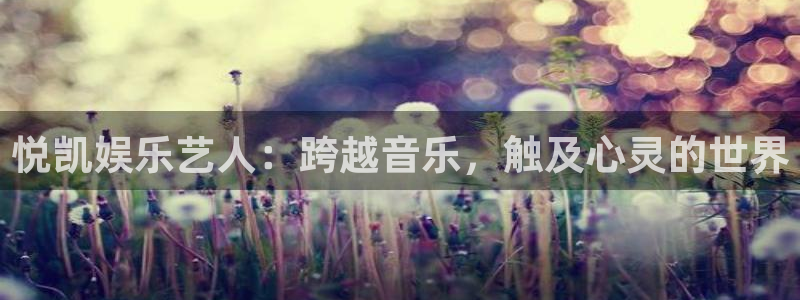壹号平台app下载安装：悦凯娱乐艺人：跨越音乐，触及心灵的世界