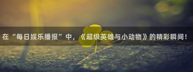 壹号电子娱乐app下载最新版：在“每日娱乐播报”中，《超级英雄与小动物》的精彩瞬间！