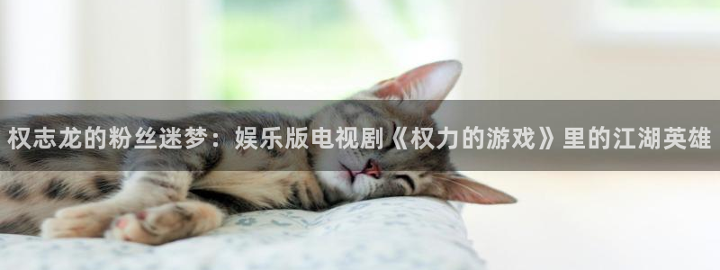 壹号大舞台官网：权志龙的粉丝迷梦：娱乐版电视剧《权力的游戏》里的江湖英雄