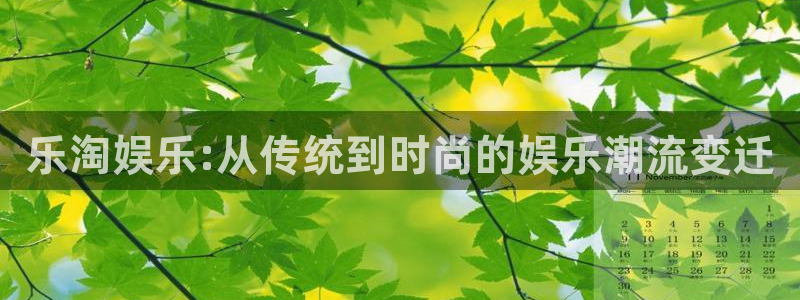 壹号app官网：乐淘娱乐:从传统到时尚的娱乐潮流变迁
